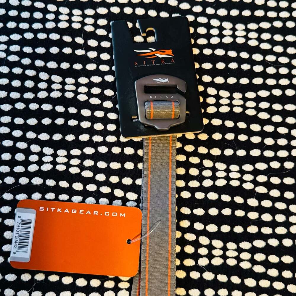 NWT Sitka Stealth Belt in Woodsmoke, Gray Orange Size Large - Picture 2 of 6